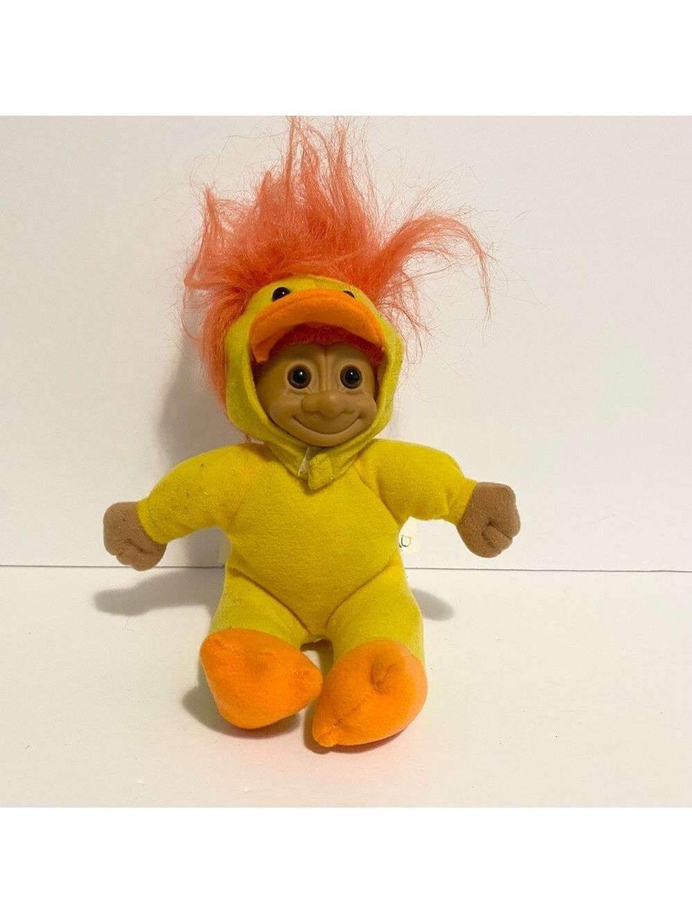 Troll Doll Russ Easter Yellow Duck Chicken Orange Hair Vintage Halloween Costume